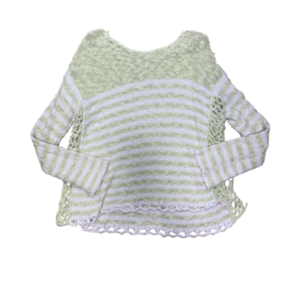 Free people light green striped sweater